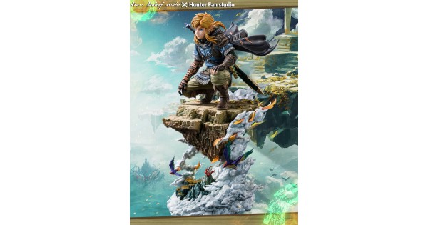 ゼルダの伝説 hunter fan-STUDIO リンク フィギュア The Legend Of Zelda Hero Belief X Hunter Fan Studio Link