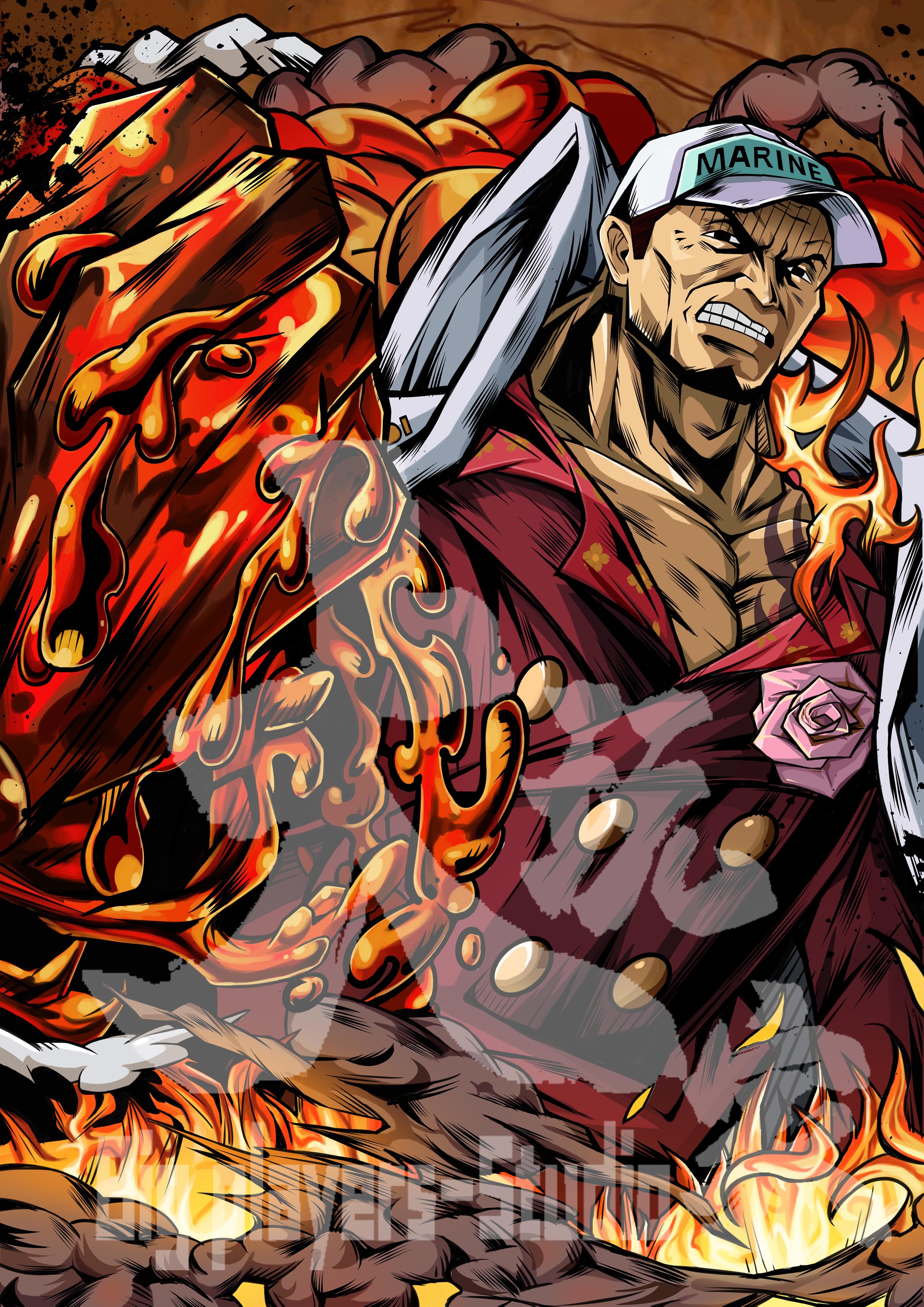 AnimeIq  One piece  sakasui akainu wallpaper  Facebook