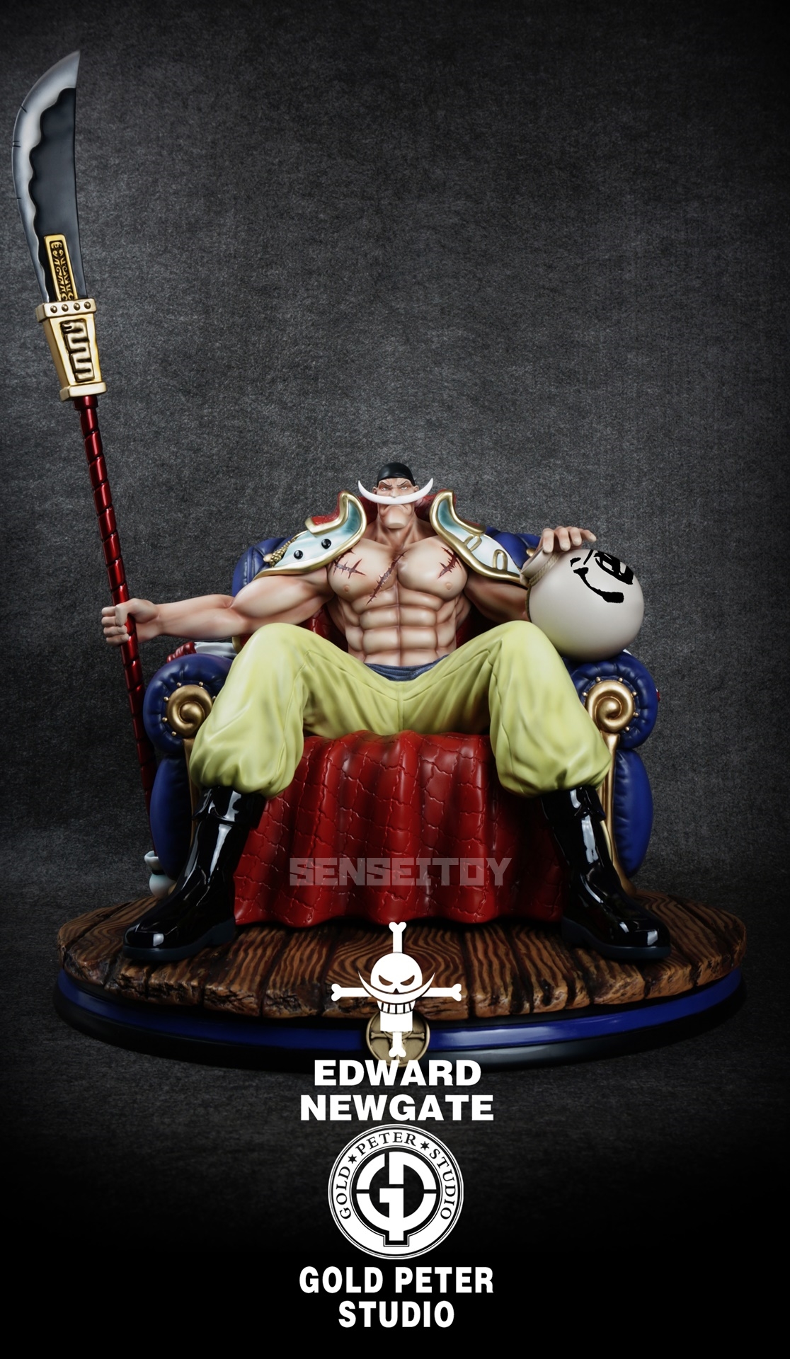 One Piece large figure of Whitebeard Edward Newgate with Bisento