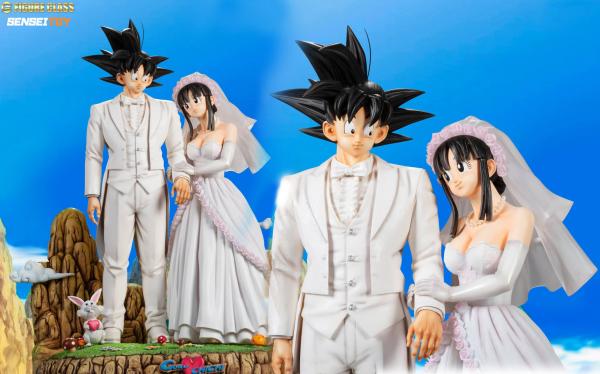 GOKU CHICHI WEDDING League Studio Dragon Ball Resin Statue WCF EUR 169