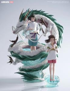 Spirited Away : Haku & Chihiro by CHIKARA STUDIOS