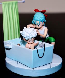 Goku & Bulma Taking a Bath By Motong Studio